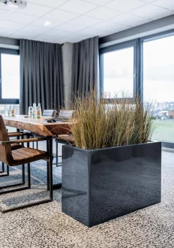 Fleur Ami Premium Block Raumteiler - langlebiger Pflanzkübel 40x90x60 cm weiß