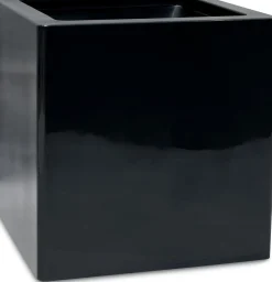 Fleur Ami Premium Pflanzwürfel hochglanzpoliert 50 cm schwarz