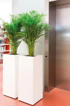 Fleur Ami Premium Tower Pflanzsäule aus Kunststoff 40 x 50 cm weiß