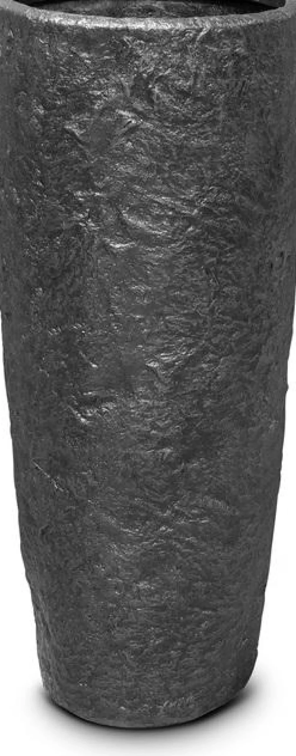 Fleur Ami Rocky Bodenvase mit Steinstruktur Ø 35 cm, Höhe 79 cm black granite