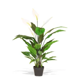 Fleur Ami Spathiphyllum - Einblatt Kunstpflanze, UV Stabil, Höhe 90 cm