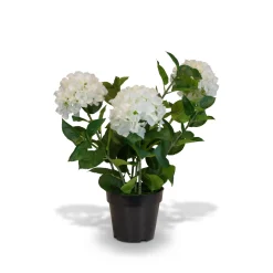 Fleur Ami Weiße Hortensie - Hydrangea Kunstpflanze, 3 Blüten