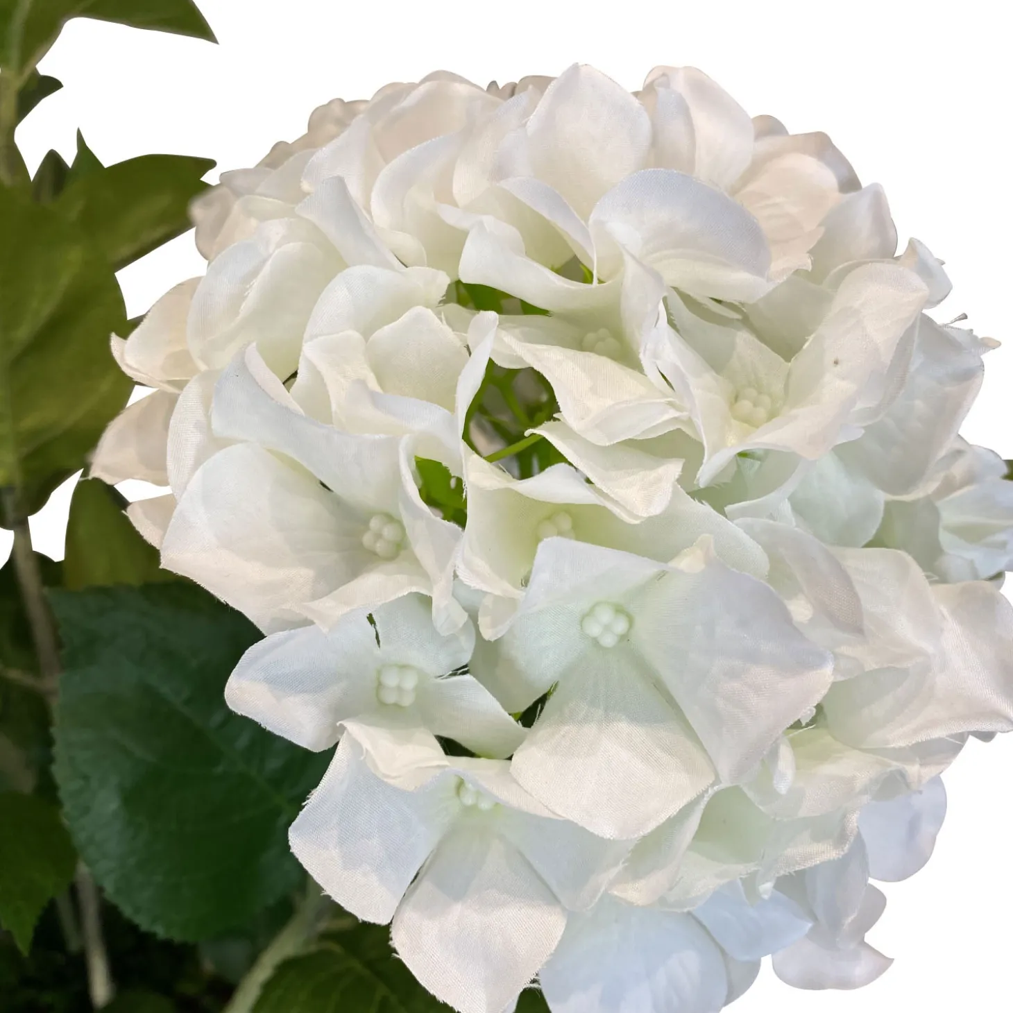Fleur Ami Weiße Hortensie - Hydrangea Kunstpflanze, 3 Blüten