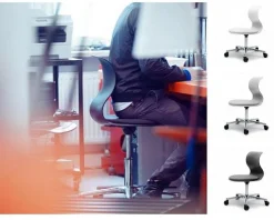 Flötotto Bürostuhl und Praxisstuhl Pro 6 - unsere Topseller granitgrau/Aluminium mit PRO-Matic ohne Armlehne ohne Sitzkissen