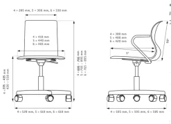 Flötotto Bürostuhl und Praxisstuhl Pro 6 - unsere Topseller granitgrau/Aluminium mit PRO-Matic ohne Armlehne ohne Sitzkissen