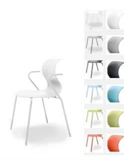 Flötotto Pro 6 Stapelstuhl mit Armlehne kiwigrün