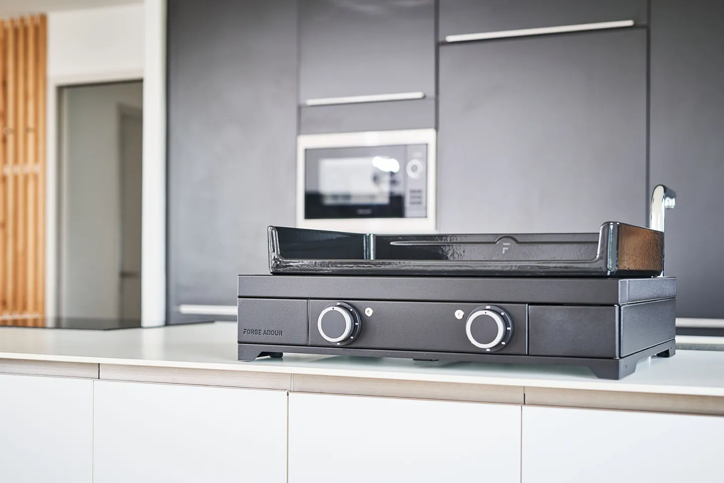 Forge Adour Elektro-Plancha Modern 45 Schwarz