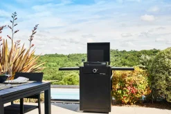 Forge Adour Plancha Grill Modern Elektro 45 Schwarz auf Rollwagen