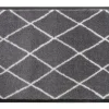 Gift Company Fußmatte waschbar Rautenmuster 75*50 cm grau