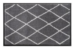 Gift Company Fußmatte waschbar Rautenmuster 75*50 cm grau