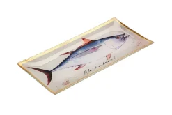 Gift Company Glasteller Life´s a beach, Goldrand, beige