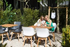 Hartman Sophie Teak ergonomischer Outdoorsessel Grün