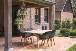 Hartman Sophie Teak ergonomischer Outdoorsessel Grün