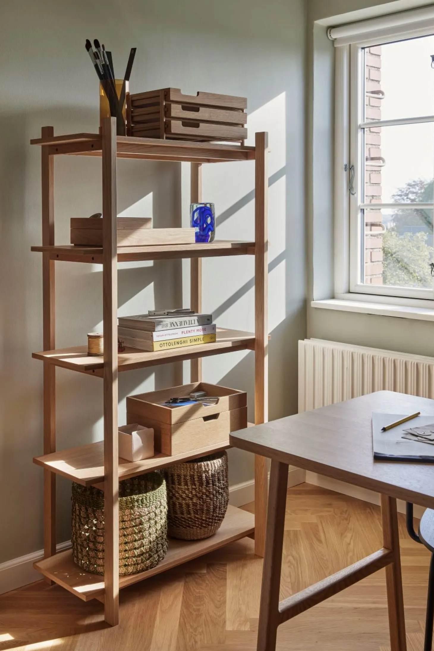 Hübsch Pine Korb handgeflochten Naturfarben/Multicolor Ø22 cm Höhe 20 cm