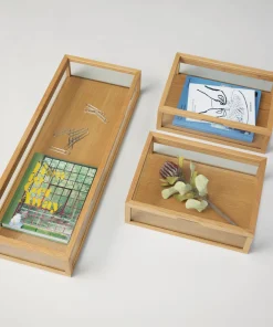 Hübsch View Display Box aus Glas Large Naturfarben