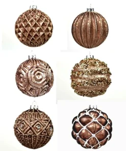 Hoff Glaskugel Ø 8 cm Braun Streifen