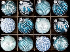 Hoff Glaskugel div. Muster bronze Ø 8 cm