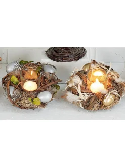 Hoff Teelichthalter "Osterfest" grün