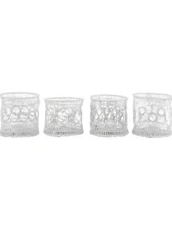 Hoff Tischlichter "Filament" Metall Weiß Kreis