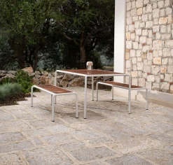 HOUE AVANTI Outdoor-Bank 129,5 cm Kiefer Schwarz