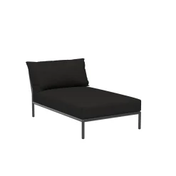 HOUE LEVEL2 Outdoor Chaiselong Lounge-Modul 4 Kohle Dunkelgrau