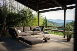 HOUE LEVEL2 Outdoor Ottoman Lounge-Modul 3 Blattgrün Weiß