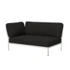 HOUE LEVEL Outdoor Sofa Lounge-Modul 2 Kohle Weiß Links