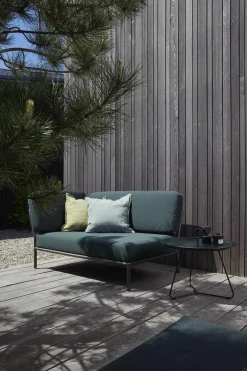 HOUE LEVEL Outdoor Sofa Lounge-Modul 2 Kohle Weiß Links