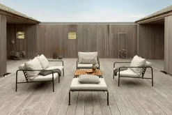 HOUE Outdoor Ottoman AVON schwarz Dunkelgrau