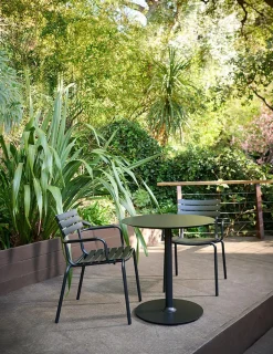 HOUE Pico Cafe-Tisch Outdoor Quadratisch Eisblau Rund Ø 64 cm