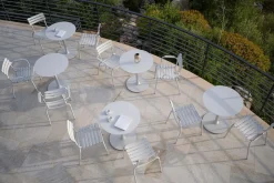 HOUE Pico Cafe-Tisch Outdoor Quadratisch Eisblau Rund Ø 64 cm