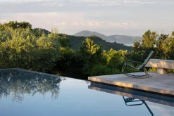 HOUE ReCLIPS Outdoor Schaukelstuhl schwarz, Armlehnen Bambus