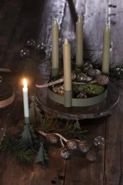 IB laursen Adventkerzenhalter f/4 Stabkerzen verschiebbare Halter rot