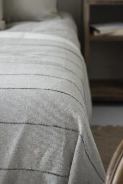 IB laursen Bettdecke creme m/grauen Streifen