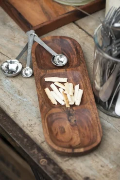 IB laursen Dipschale mit 3 Fächern - geöltes Akazienholz