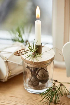 IB laursen Dünne hohe Kerze creme