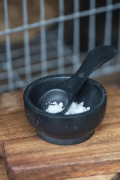 IB laursen Schwarzer Salzlöffel aus Stein