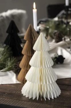 IB laursen Tannenbaum aus Papier zum umfalten mit Magnetverschluss Weiß Höhe: 25 cm, Durchmesser: 17 cm
