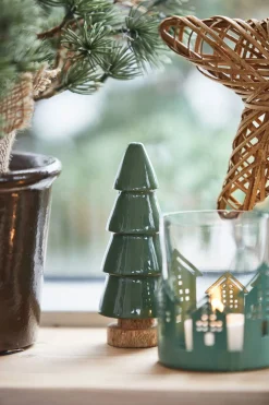 IB laursen Tannenbaum stehend weiß emailliert Höhe: 12,5 Ø: 4,5