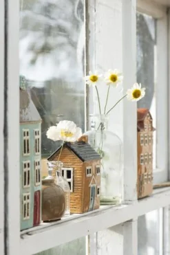 IB laursen Teelichthalter Nyhavn Dach schwarz 2 Schornsteine