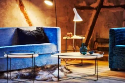 Jan Kurtz Beistelltisch Clock Schwarz / esg-Glas schwarz 53*Ø40