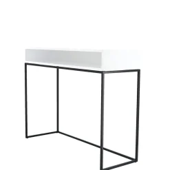 Jan Kurtz Konsolentisch Dina Tablett Weiß / Gestell Schwarz