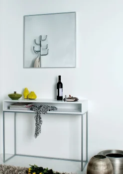 Jan Kurtz Konsolentisch Dina Tablett Weiß / Gestell Schwarz