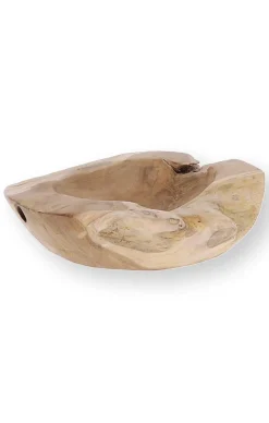 Jan Kurtz Natural Schale Teak Unikat H: 11 cm D: 30 cm