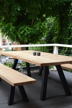 Jan Kurtz Outdoor Tisch Bradford natur schwarz 75x240x100