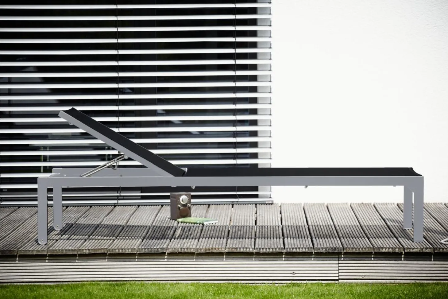 Jan Kurtz Quadrato Stapelliege - silber schwarz