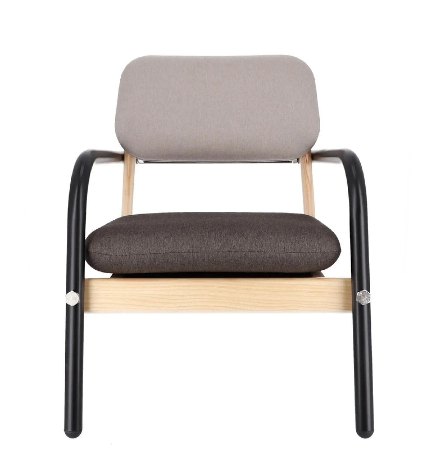 Jan Kurtz Sessel BILLY, Gestell: Esche, Armlehne: Stahlrohr schwarz/braun/beige