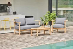 Jan Kurtz Sofa Outdoor 2-Sitzer Alva aus massivem Teakholz