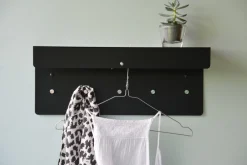 Jan Kurtz Wandgarderobe HANNI, Stahlblech pulverbeschichtet Schwarz