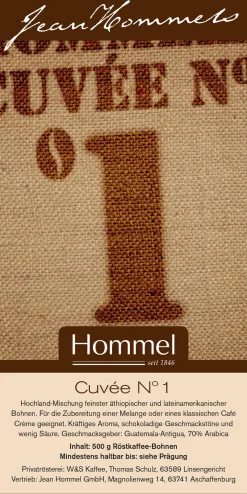 Jean Hommel Kaffee Cuvee Nr. 1 500g